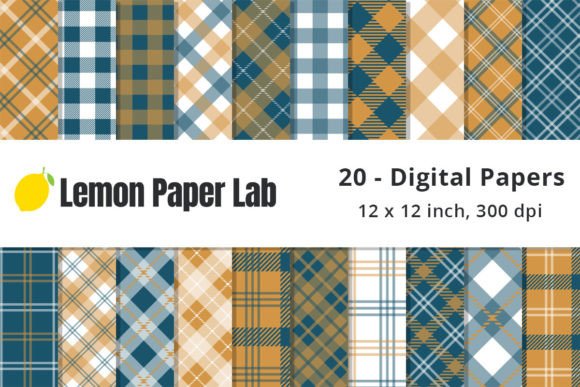 Download Teal and Gold Plaid Papers - Papers Collection