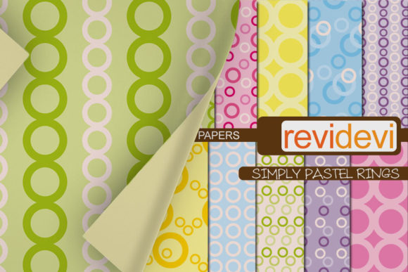 Download Pastel Rings Digital Papers - Papers Collection