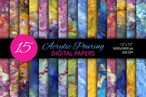 Download Acrylic Pour Digital Papers 12x12 - Papers Collection