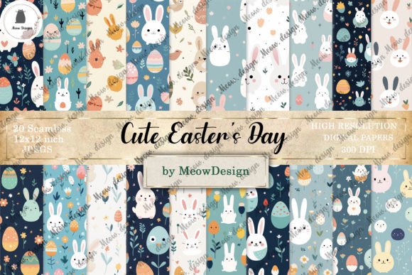 Download Cute Easter Digital Papers - Papers Collection
