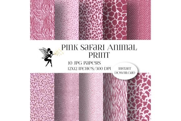 Download Pink Safari Animal Print Digital Papers - Papers Collection