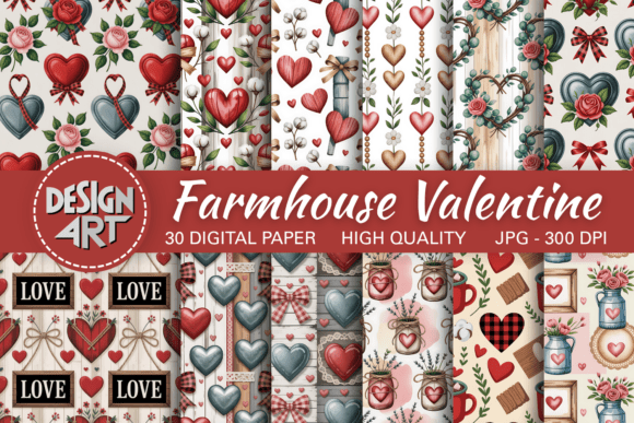 Download Farmhouse Valentine Pattern - Premium Bundle