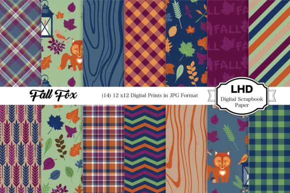 Download Fall Fox Autumn Digital Papers - Papers Collection