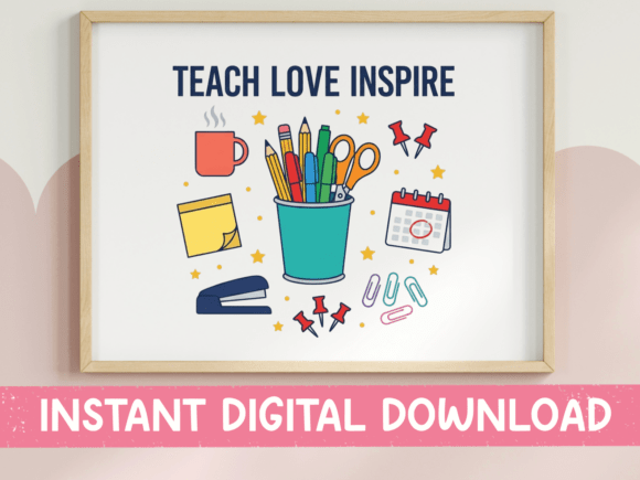 Download Teach Love Inspire Teacher Supply Design - Teacher Collection