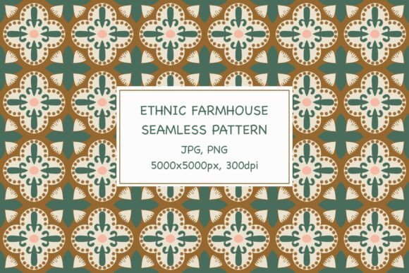 Download Ethnic Farmhouse Seamless Pattern PNG - Premium Bundle