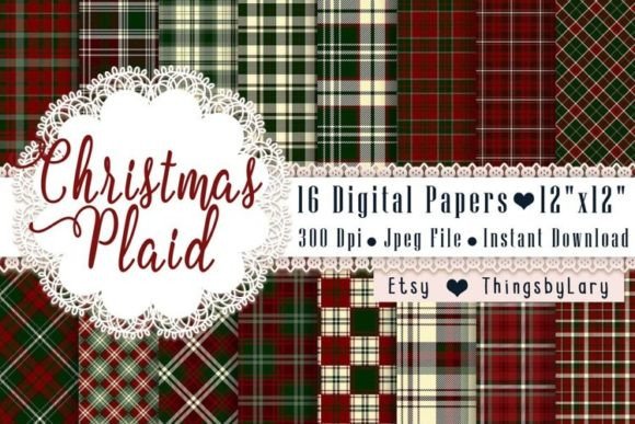 Download Christmas Red Green Plaid Papers - Papers Collection