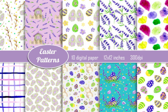 Download Easter Digital Papers, Seamless Bunny - Papers Collection