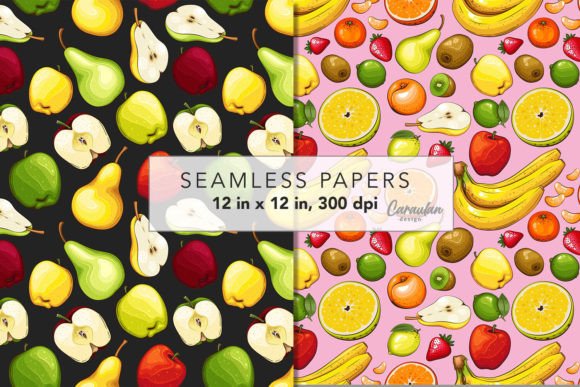 Download Fruits Digital Paper - Fruits Collection