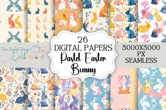 Download Easter Digital Papers, Seamless Bunny - Papers Collection