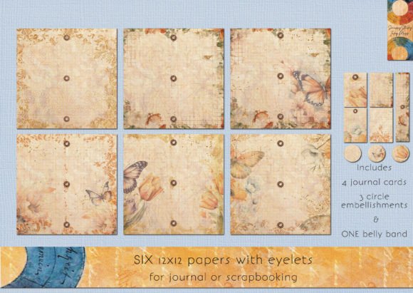 Download 12x12 Pretty Vintage Papers + Extras - Papers Collection