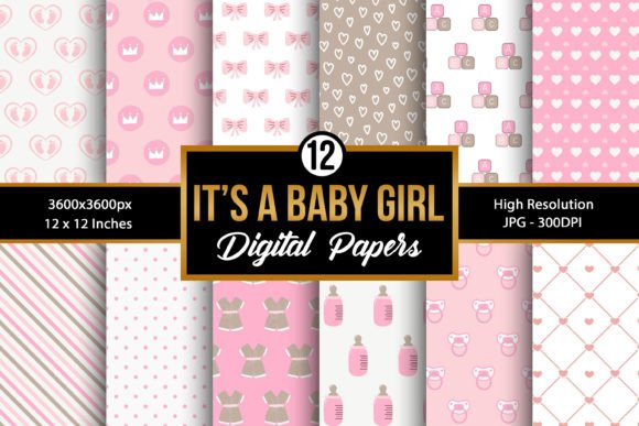 Download Baby Girl Pink Digital Papers - Papers Collection