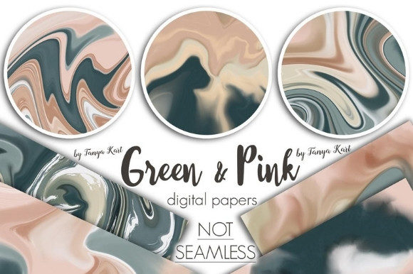 Download Green and Pink Digital Papers - Papers Collection