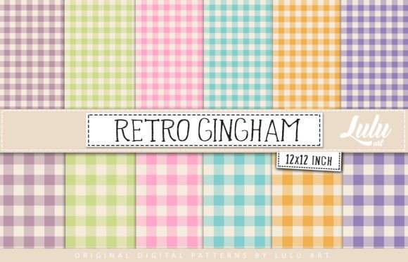 Download Retro Gingham Papers - Papers Collection