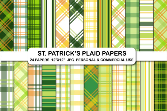 Download St Patricks Background Plaid Papers Set - Papers Collection