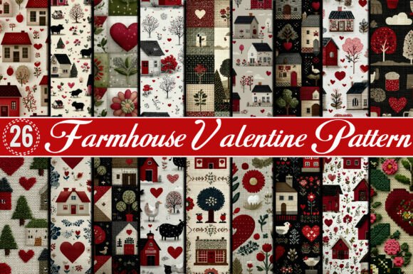 Download Farmhouse Valentine Pattern - Premium Resources