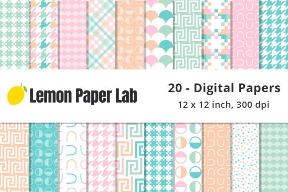 Download Pastel Digital Scrapbook Papers - Papers Collection