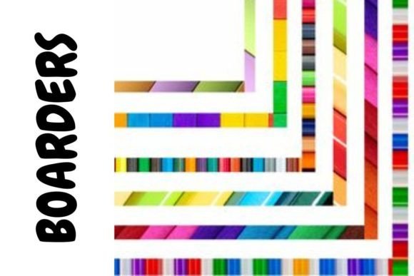 Download Bright Rainbow Boarders Clipart - Bright rainbow Collection