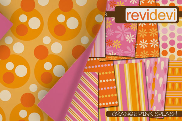 Download Orange Pink Digital Papers - Papers Collection