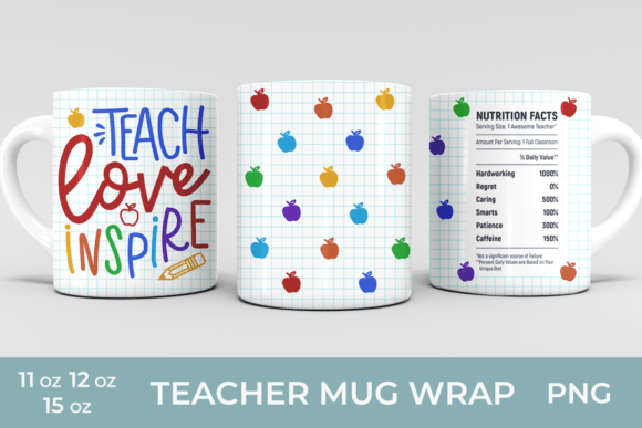 Download Teacher Sublimation Mug Wrap 11 Oz 15 Oz - Teacher Collection