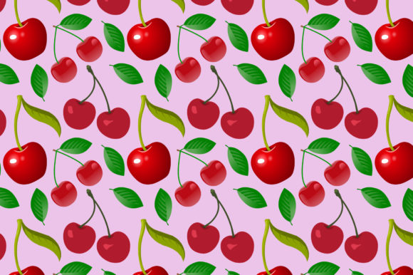 Download Cherries Fruits Pattern Digital Paper - Fruits Collection