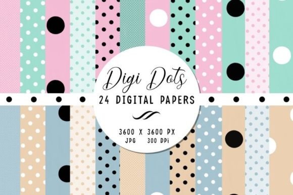Download Pastel Digital Dots Printable Papers - Papers Collection
