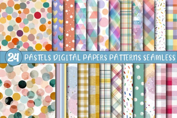 Download Pastels Digital Papers Patterns Seamless - Papers Collection