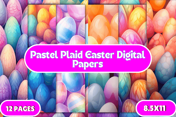 Download Pastel Plaid Easter Digital Papers - Papers Collection