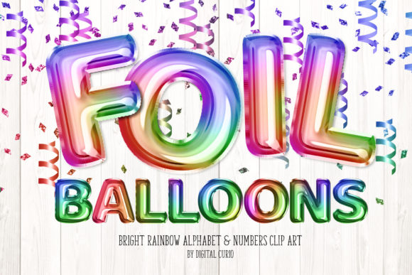 Download Bright Rainbow Foil Balloon Alphabet - Bright rainbow Collection