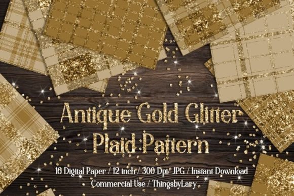 Download Seamless Antique Glitter Plaid Papers - Papers Collection