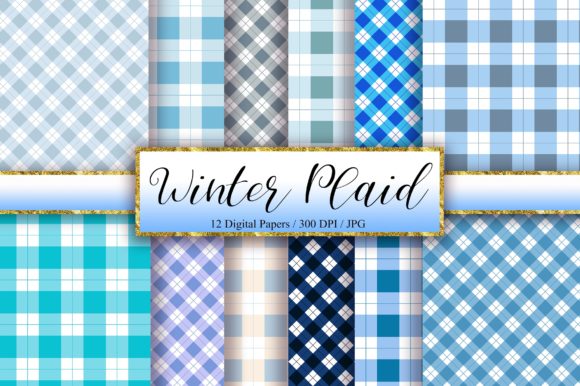 Download Winter Plaid Background Digital Papers - Papers Collection
